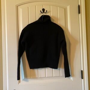 Classic Black Turtleneck Cashmere Sweater